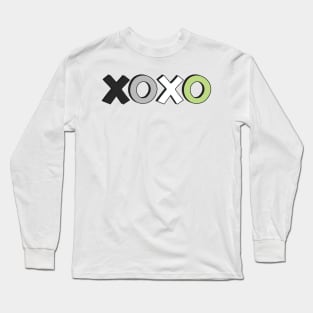 Hugs and Kisses - XOXO - Agender Pride Valentines Long Sleeve T-Shirt